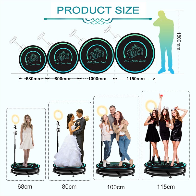360 Photo Booth Rotating Machine Photobooth 360 Camera Video Photo Booth for Events Parties Shipping From Overseas Warehouses