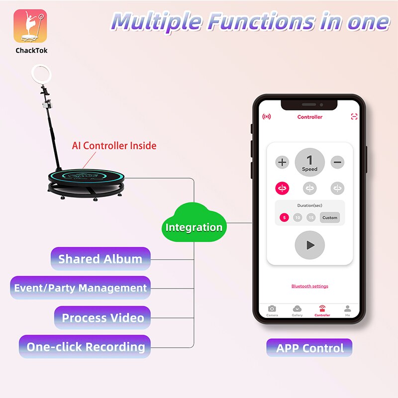 360 Photo Booth Rotating Machine Photobooth 360 Camera Video Photo Booth for Events Parties Shipping From Overseas Warehouses