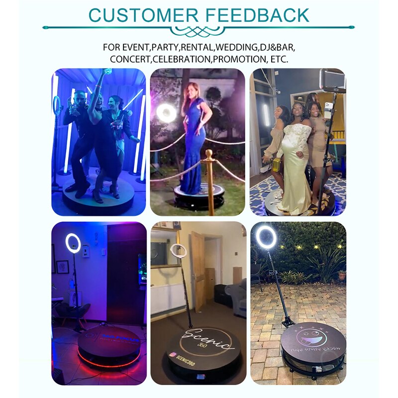 360 Photo Booth Rotating Machine Photobooth 360 Camera Video Photo Booth for Events Parties Shipping From Overseas Warehouses