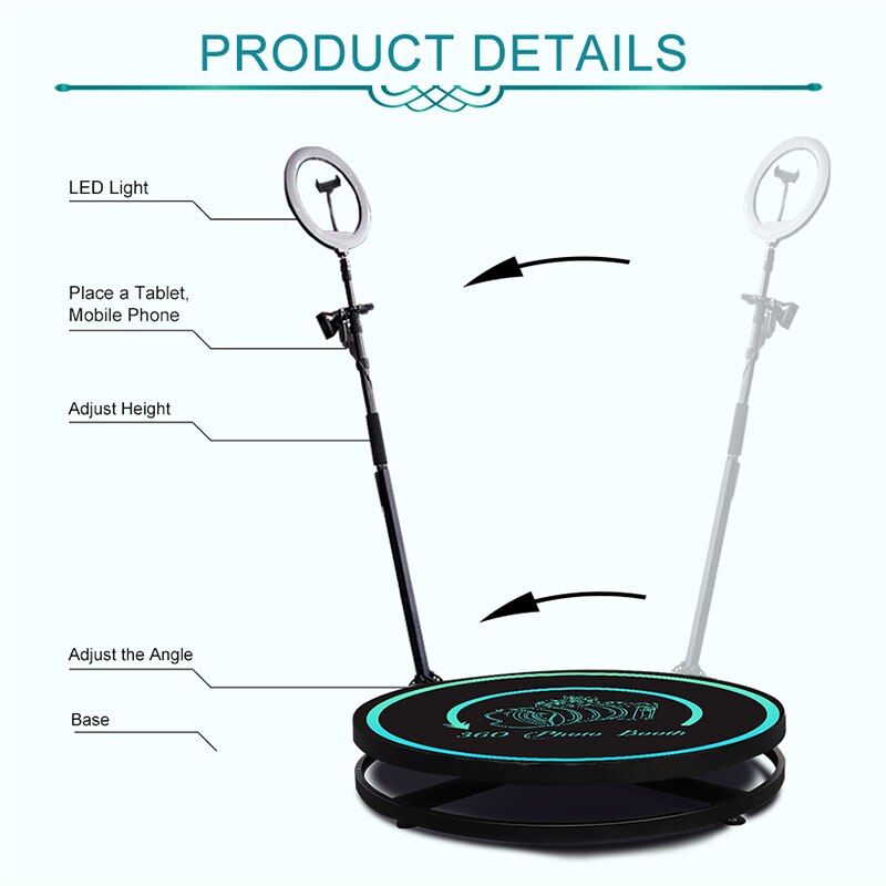 360 Photo Booth Rotating Machine Photobooth 360 Camera Video Photo Booth for Events Parties Shipping From Overseas Warehouses