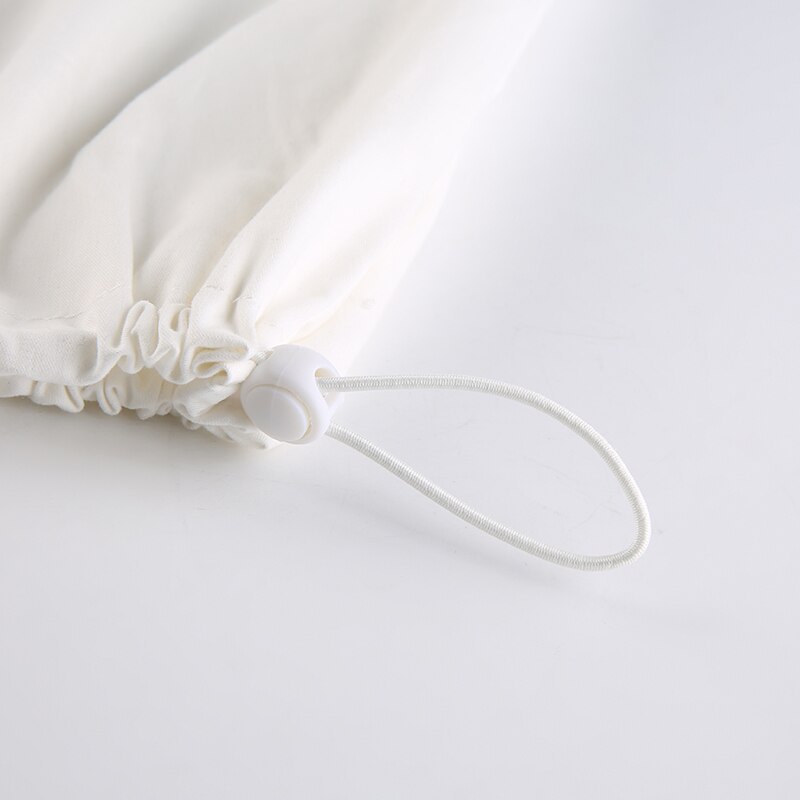 Sweetown Casual Baggy Wide Leg Sweatpants White Loose Drawstring Low Waist Streetwear Cargo Pants Womens Hippie Joggers Trousers