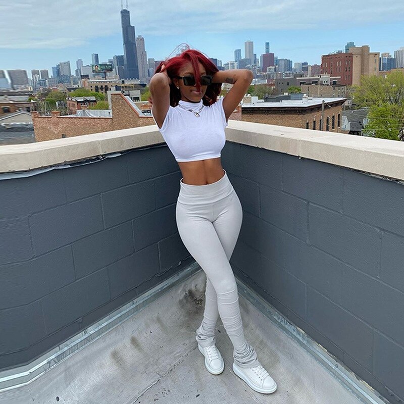 Y2K Pants Streetwear Women Legging Fashion Solid Ruched Stacked High Waist Sweatpants Casual Trousers Pencil Pants Jogging Y2K Pants Streetwear Women Legging Fashion Solid Ruched Stacked High Waist Sweatpants Casual Trousers Pencil Pants Jogging