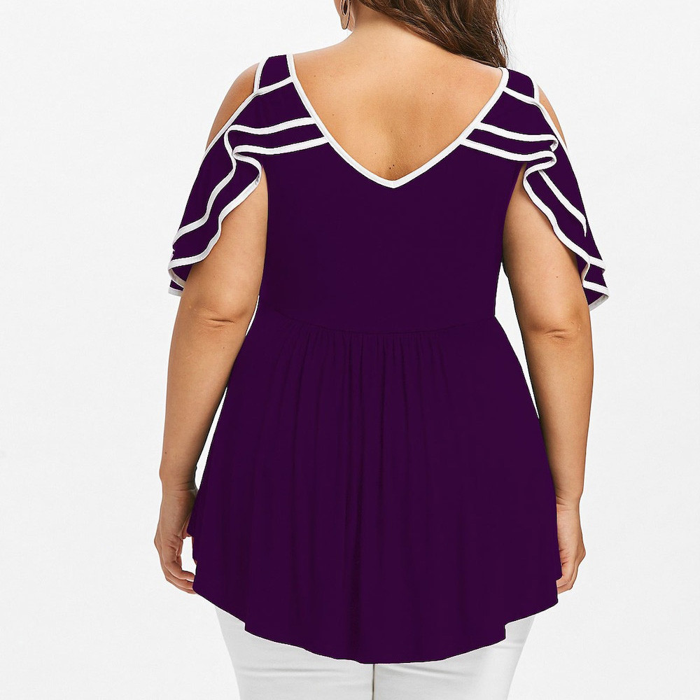 Loose Blouses Women Tops Street Wear Off Shoulder Lace Tee Shirt Tunic Tops Female Clothing Plus Large Size 3XL 4XL 5XL Loose Blouses Women Tops Street Wear Off Shoulder Lace Tee Shirt Tunic Tops Female Clothing Plus Large Size 3XL 4XL 5XL