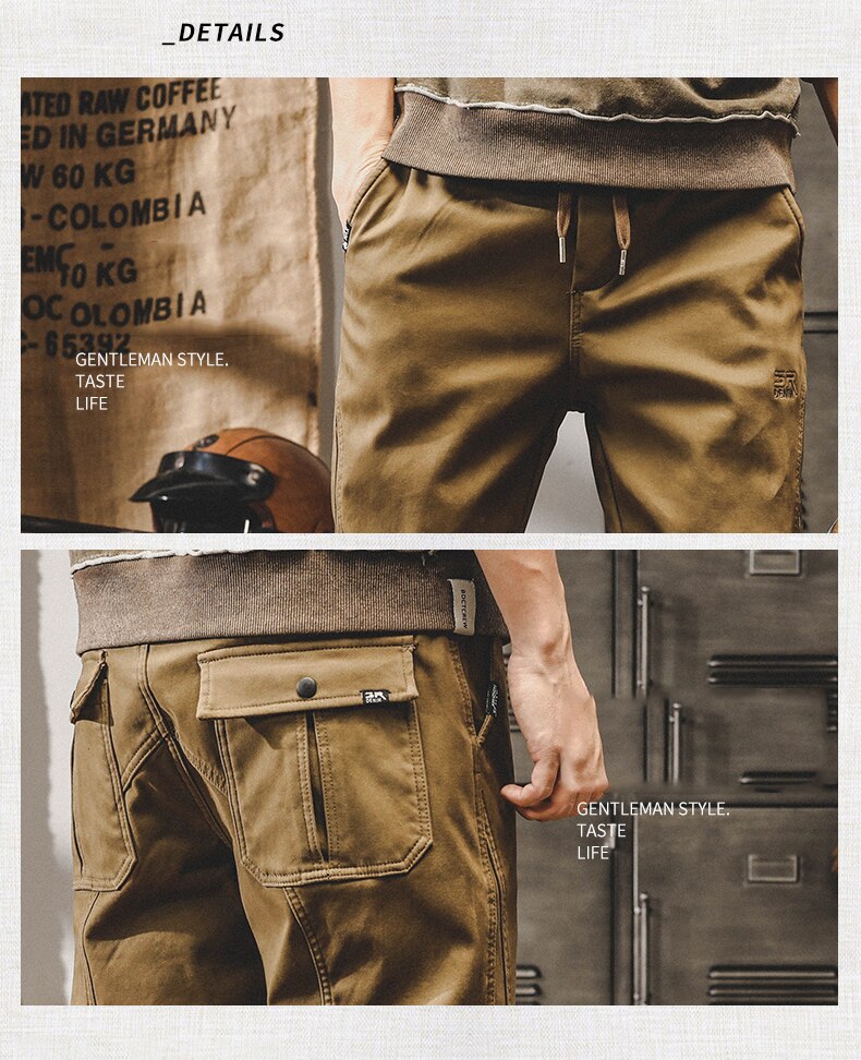 American Vintage Cargo Pants Men Jogging Casual Pants Length Military Mens Streetwear Mens Work Tactical Tracksuit Trousers