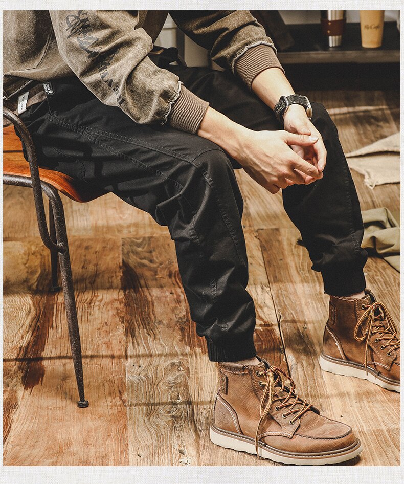 American Vintage Cargo Pants Men Jogging Casual Pants Length Military Mens Streetwear Mens Work Tactical Tracksuit Trousers