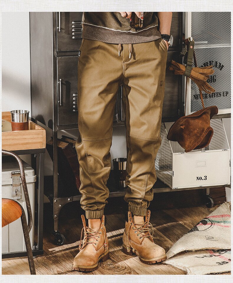 American Vintage Cargo Pants Men Jogging Casual Pants Length Military Mens Streetwear Mens Work Tactical Tracksuit Trousers