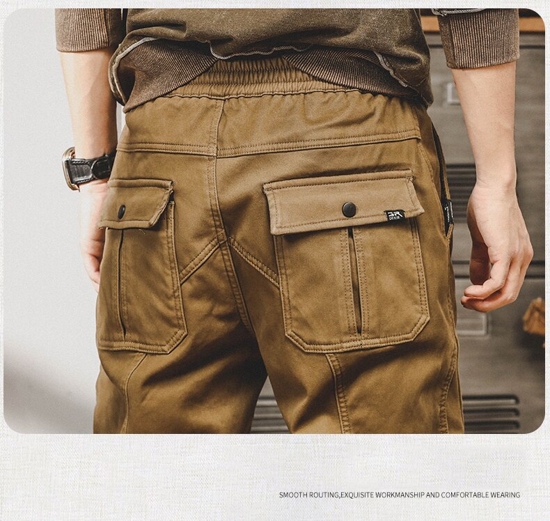 American Vintage Cargo Pants Men Jogging Casual Pants Length Military Mens Streetwear Mens Work Tactical Tracksuit Trousers