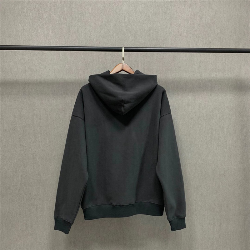 Oversize Kanye West Season 6 Hoodie Solid Men Women 1:1 High Quality Inside Velvet Tag Label Pullovers Sweatshirts