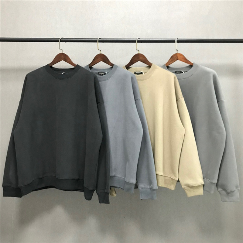 Oversize Kanye West Season 6 Hoodie Solid Men Women 1:1 High Quality Inside Velvet Tag Label Pullovers Sweatshirts