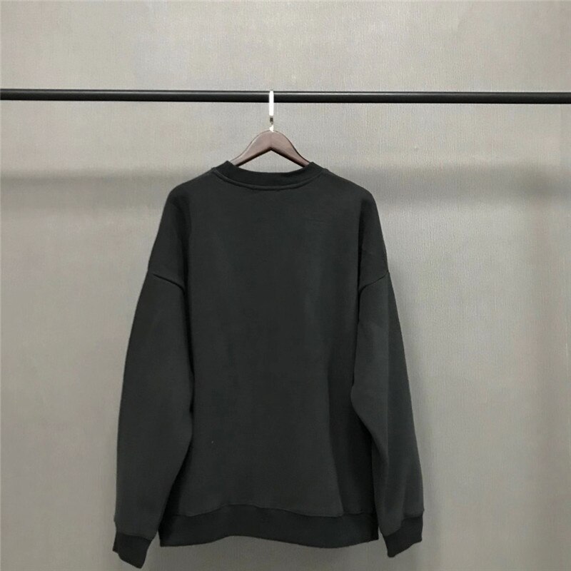 Oversize Kanye West Season 6 Hoodie Solid Men Women 1:1 High Quality Inside Velvet Tag Label Pullovers Sweatshirts