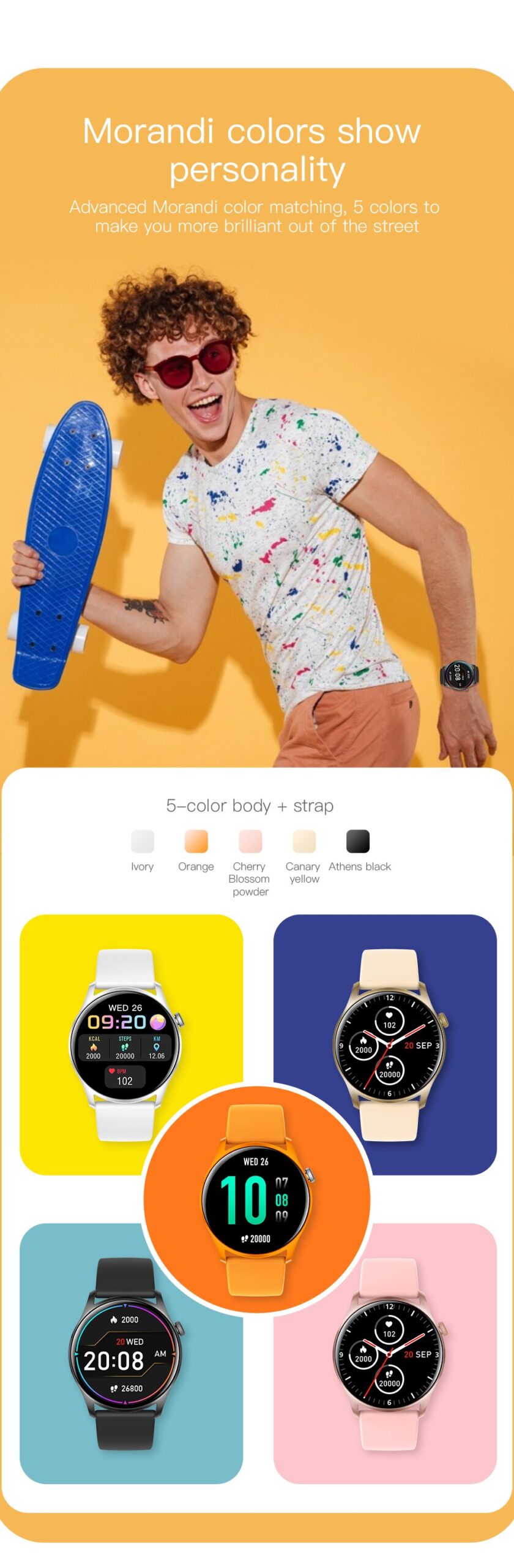 2022 Smartwatch Full Touch Screen Men Watch Sport Fitness Tracker Waterproof Multi Dial Smart Watch for Men Women Call Reminder