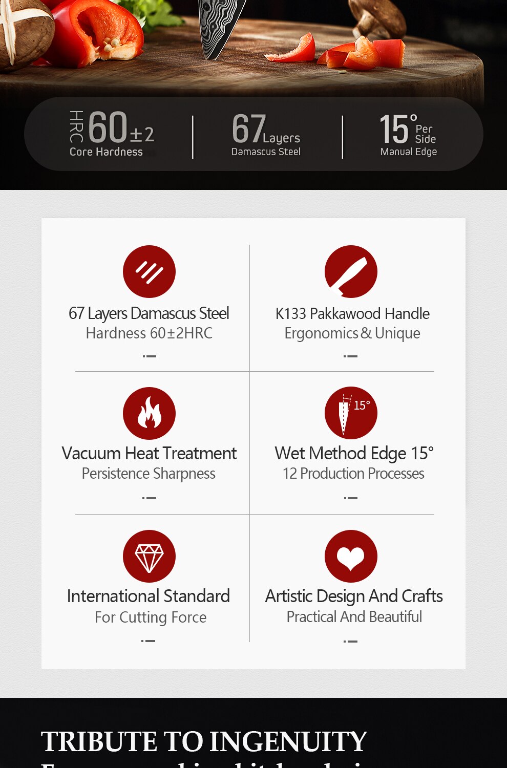 XINZUO 8'' Chef Knife Gyuto Knife Japanese Style VG10 Damascus Kitchen Knives Stainless Steel Butcher Knife Pakka Wood Handle XINZUO 8'' Chef Knife Gyuto Knife Japanese Style VG10 Damascus Kitchen Knives Stainless Steel Butcher Knife Pakka Wood Handle