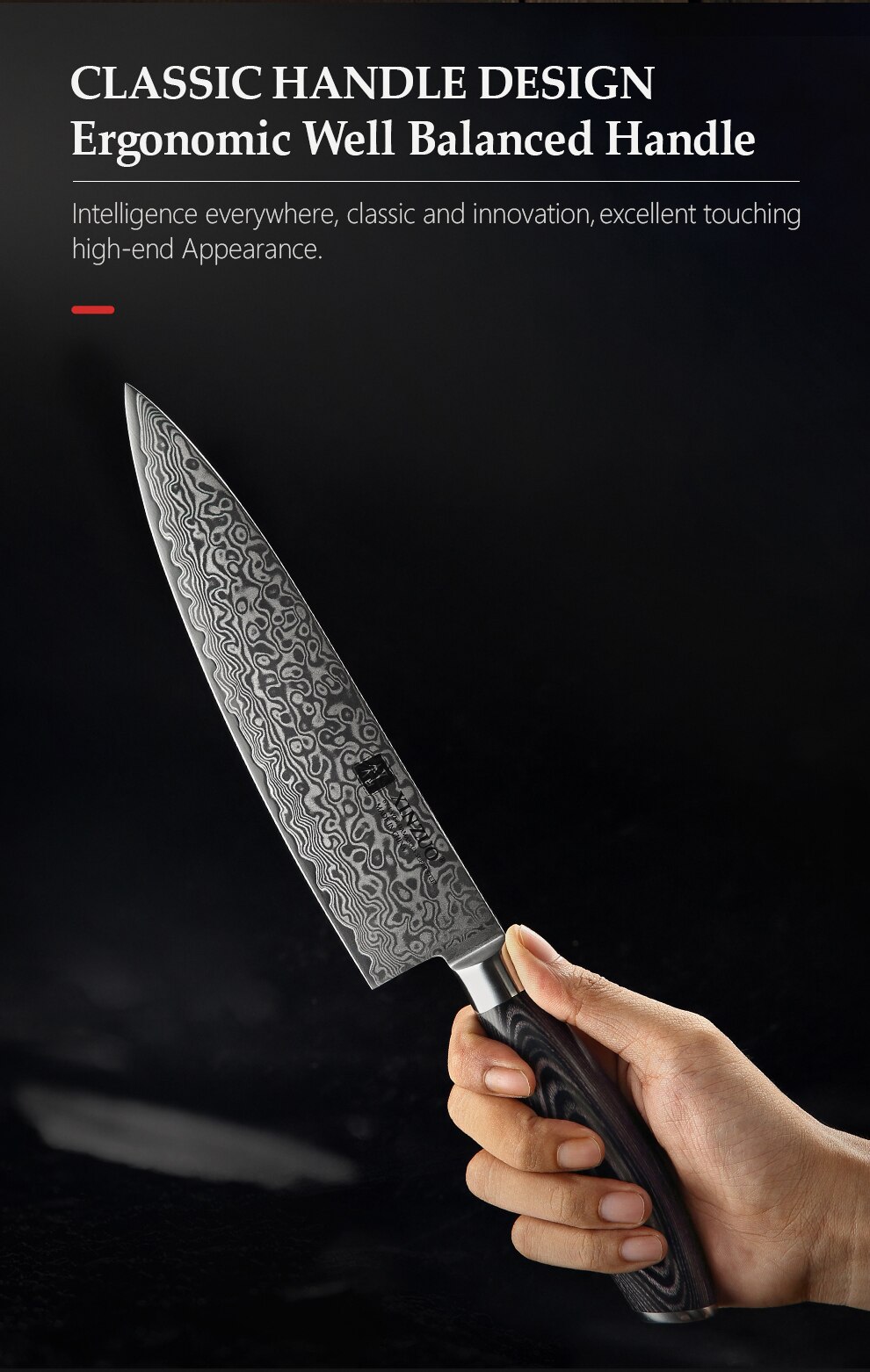 XINZUO 8'' Chef Knife Gyuto Knife Japanese Style VG10 Damascus Kitchen Knives Stainless Steel Butcher Knife Pakka Wood Handle XINZUO 8'' Chef Knife Gyuto Knife Japanese Style VG10 Damascus Kitchen Knives Stainless Steel Butcher Knife Pakka Wood Handle