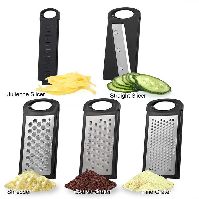 LHS Mandalin Slicer with Container Multifunctional 5 Types Steel Blade Vegetable Dicer Fruit Cut Shredder Grater Manual Peeler LHS Mandalin Slicer with Container Multifunctional 5 Types Steel Blade Vegetable Dicer Fruit Cut Shredder Grater Manual Peeler