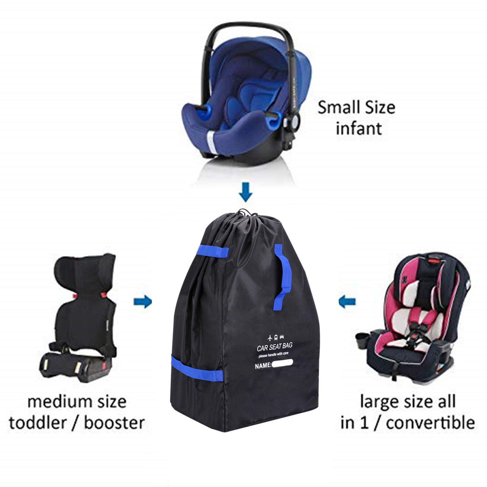Car Seat Bag Backpack with Shoulder Straps for Air Travel Universal Storage Bag for Airplane Gate Check Large Carseat Travel bag Car Seat Bag Backpack with Shoulder Straps for Air Travel Universal Storage Bag for Airplane Gate Check Large Carseat Travel bag