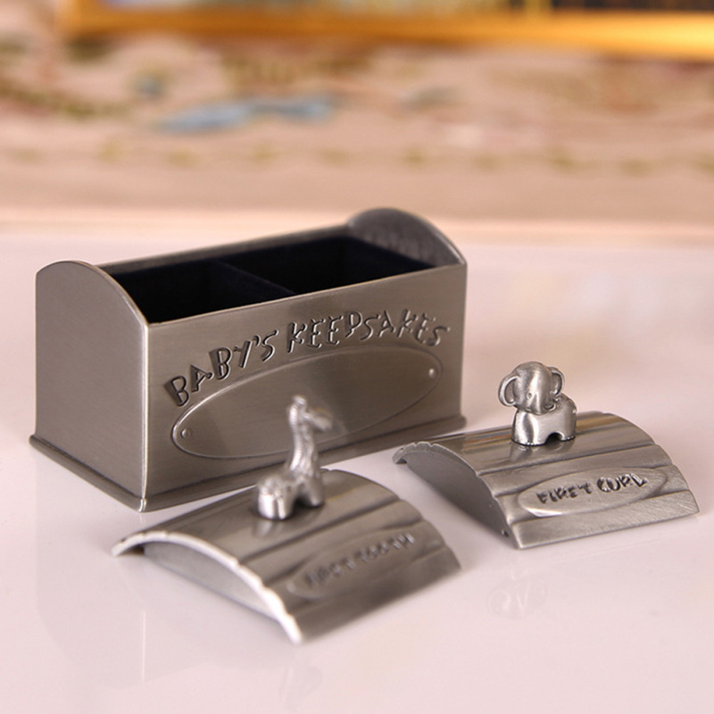 Keepsake Box Vintage Storage Box Deciduous Boxes First Curl Memory Container for Child Kids Newborns Supplies