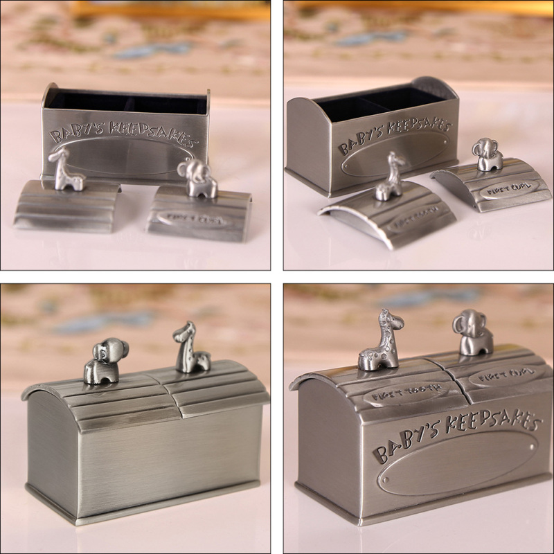 Keepsake Box Vintage Storage Box Deciduous Boxes First Curl Memory Container for Child Kids Newborns Supplies