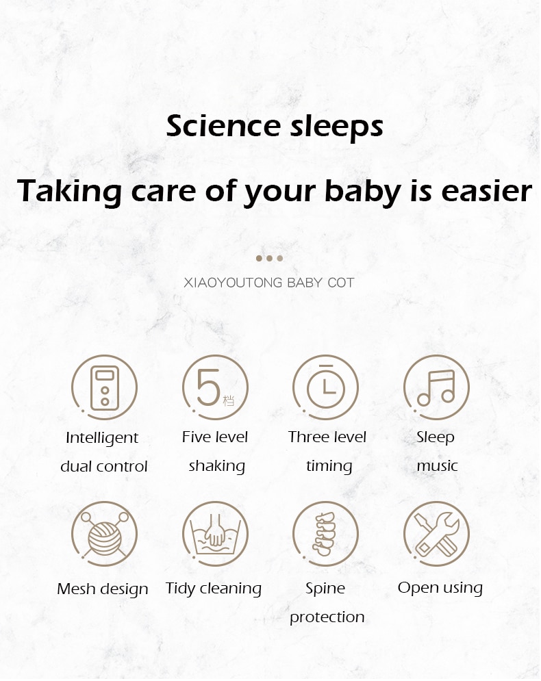 Electric Baby Crib Free  and Fast Shipping Multifunctional Cradle Portable rocking bed New Born Sleeping Basket