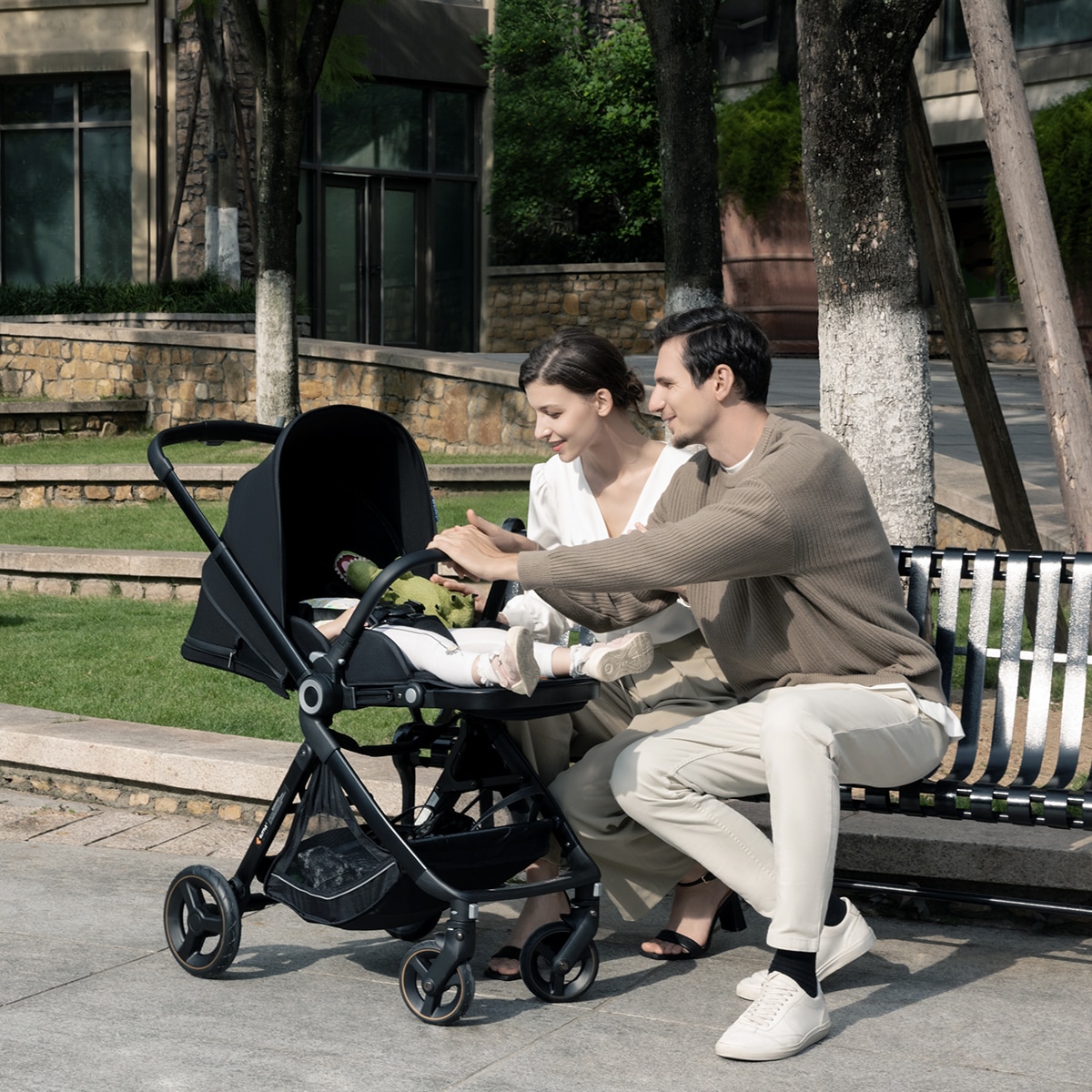 ELITTLE Full Size Compact Baby Stroller EMU Lightweight Foldable High Landscape Cockpit Aluminum Frame Skin Friendly Fabric ELITTLE Full Size Compact Baby Stroller EMU Lightweight Foldable High Landscape Cockpit Aluminum Frame Skin Friendly Fabric