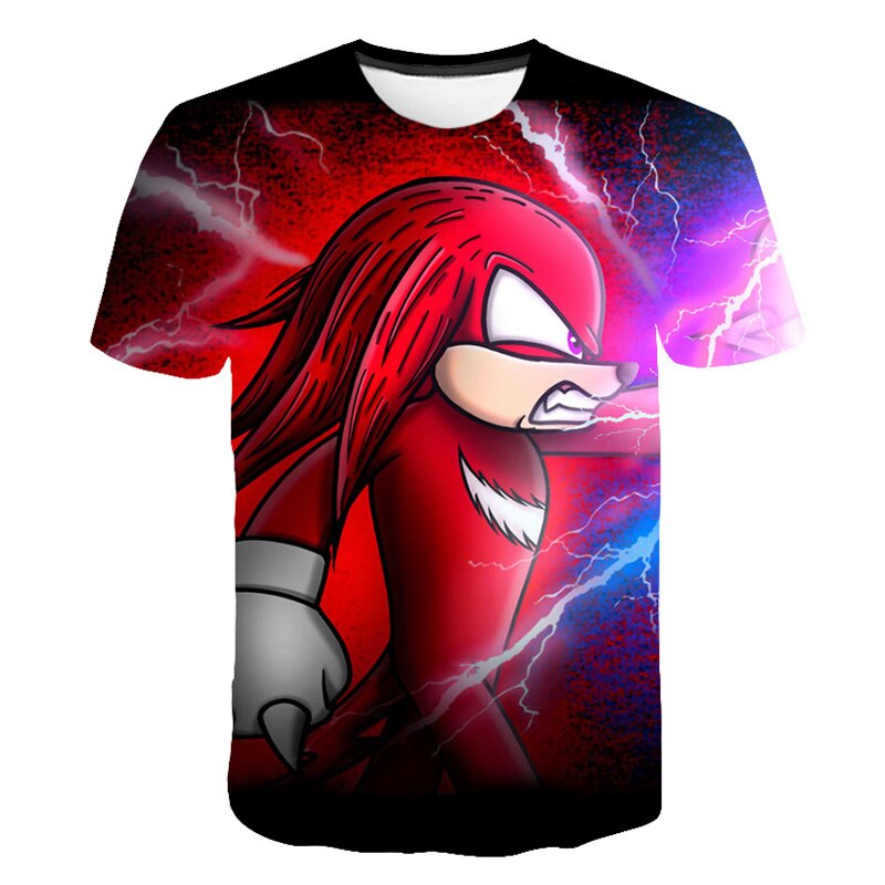 3-14 Years kids Children's Clothing Boys Girls Short Sleeve Sonic Popular T-shirt kids Cartoon Graphic Sweatshirt Clothes Tshirt