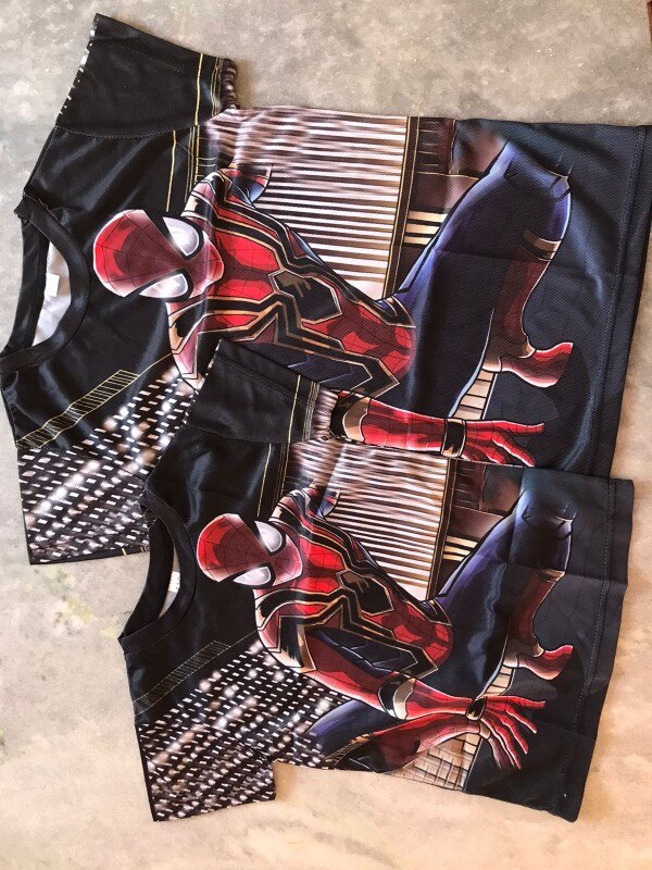 spider-man Print Children Boy Girl Marvel Hulk T-shirt Kids Summer Harajuku Kawaii Funny Little Baby Avengers Clothes Drop Ship