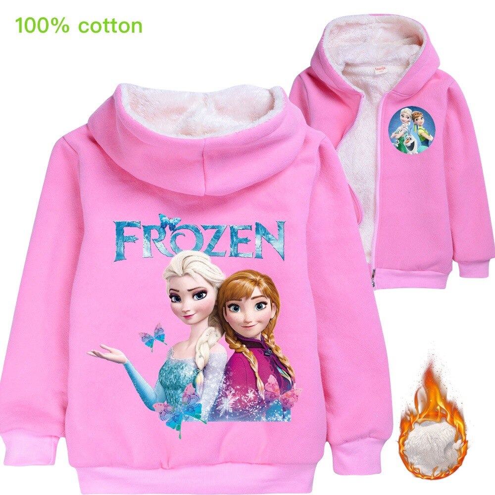 Disney Frozen Kids Coat Winter Outfit Popular Jacket Thicken Warm Girls Clothes Cotton Cartoon Hoodies Anna Elsa Costume Disney Frozen Kids Coat Winter Outfit Popular Jacket Thicken Warm Girls Clothes Cotton Cartoon Hoodies Anna Elsa Costume
