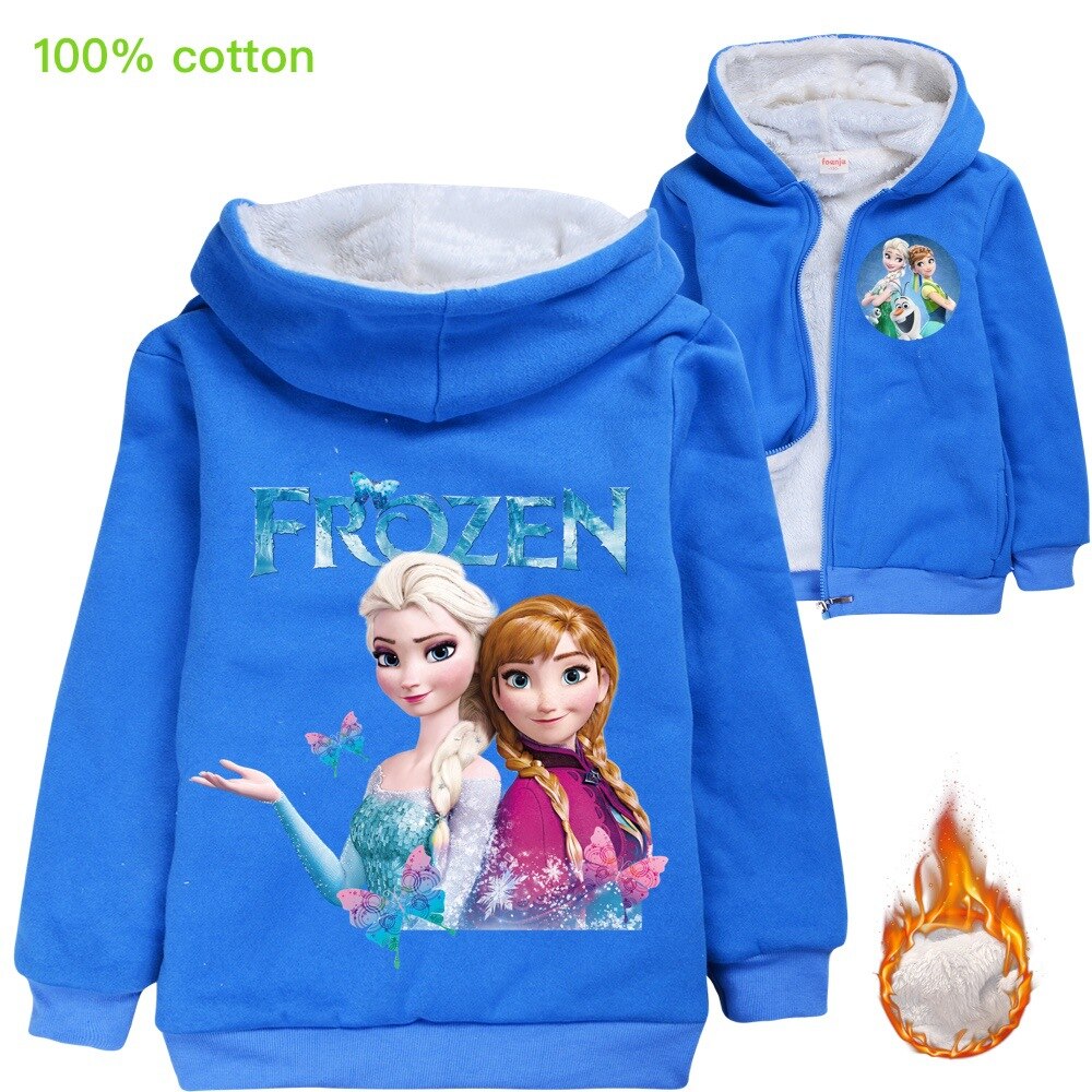 Disney Frozen Kids Coat Winter Outfit Popular Jacket Thicken Warm Girls Clothes Cotton Cartoon Hoodies Anna Elsa Costume Disney Frozen Kids Coat Winter Outfit Popular Jacket Thicken Warm Girls Clothes Cotton Cartoon Hoodies Anna Elsa Costume