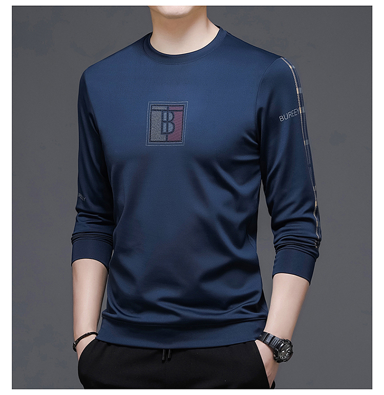 Autumn Black Sweatshirts Men 2022 Long Sleeve O-neck Collar Hoodies Fashion Trend Letter Print Slim Pullover for Men Street Wear