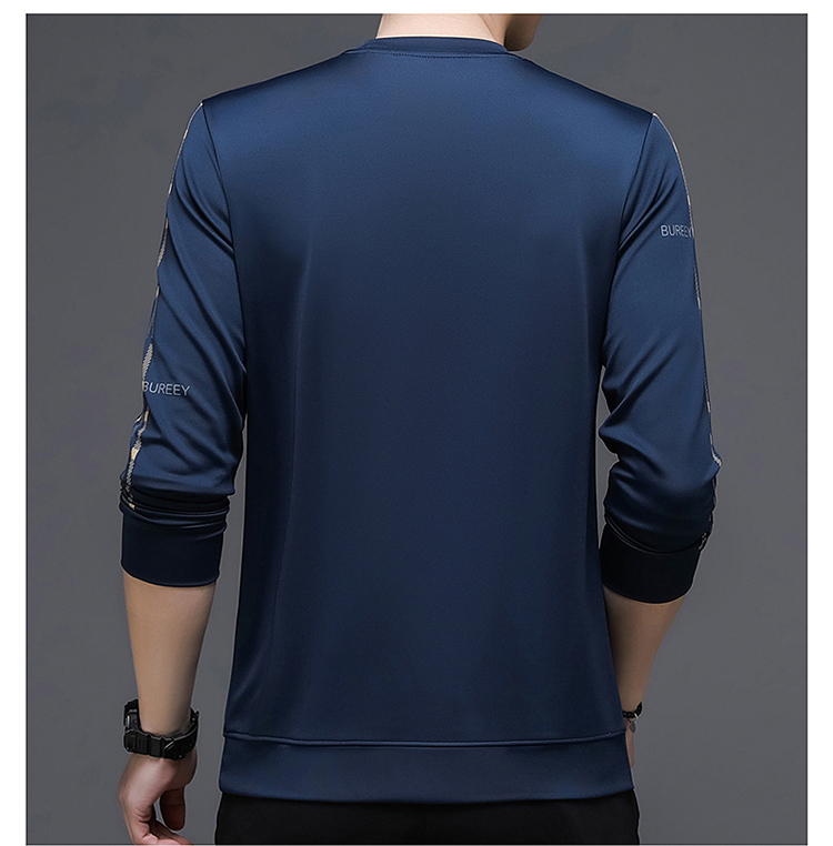 Autumn Black Sweatshirts Men 2022 Long Sleeve O-neck Collar Hoodies Fashion Trend Letter Print Slim Pullover for Men Street Wear