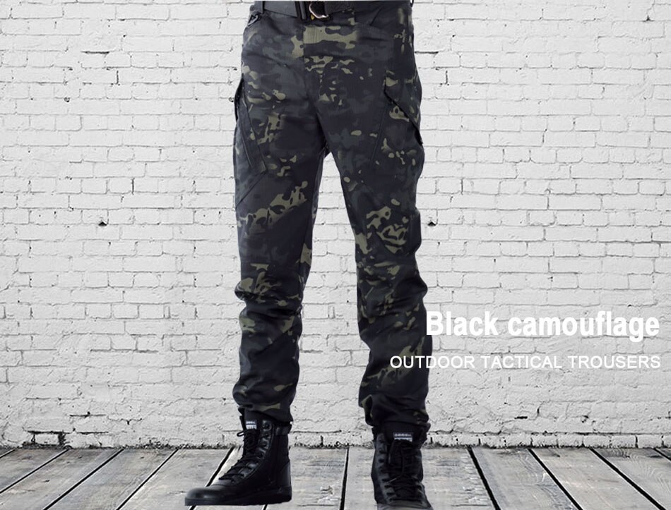 New Mens Tactical Pants Multiple Pocket Elasticity Military Urban Commuter Tacitcal Trousers Men Slim Fat Cargo Pant 5XL