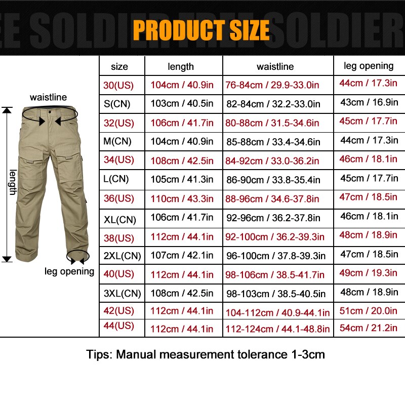 FREE SOLDIER Outdoor Sports Camping Hiking Tactical Pants Men's Trousers Four Seasons Multi-pocket YKK Zipper FREE SOLDIER Outdoor Sports Camping Hiking Tactical Pants Men's Trousers Four Seasons Multi-pocket YKK Zipper
