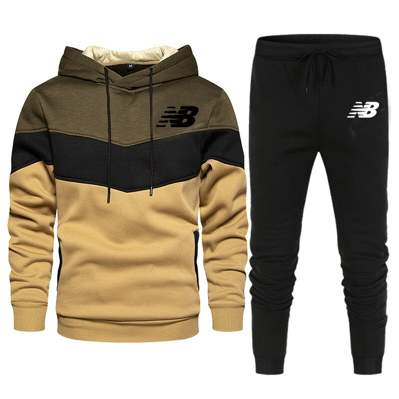 Men's Sportswear Brand High Quality Fashion Hoodie And Sweatpants Two Piece Winter Outdoor Sweatshirt Jogging Pants Casual Pants