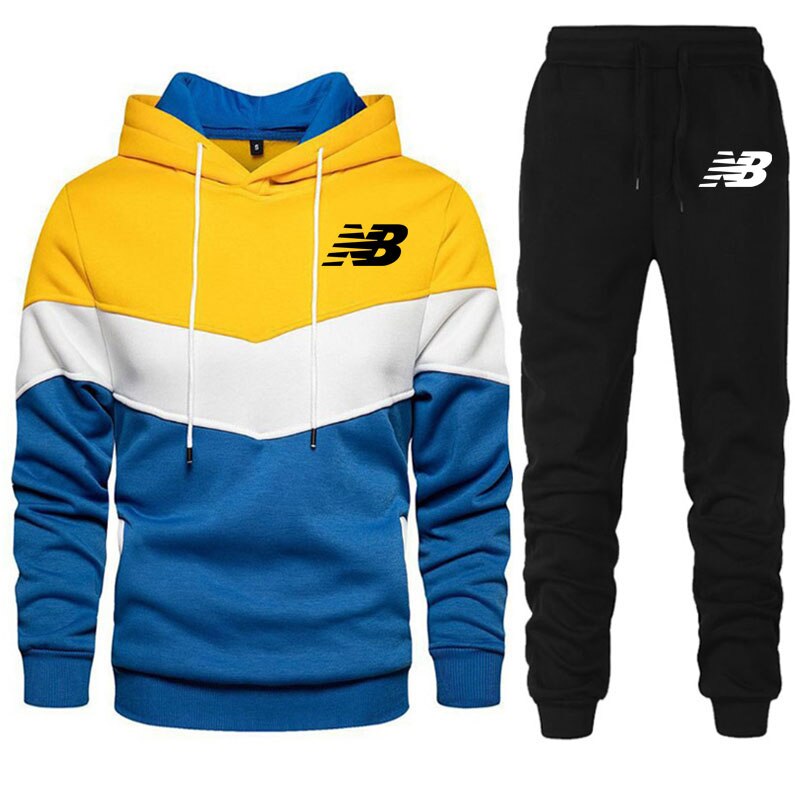 Men's Sportswear Brand High Quality Fashion Hoodie And Sweatpants Two Piece Winter Outdoor Sweatshirt Jogging Pants Casual Pants