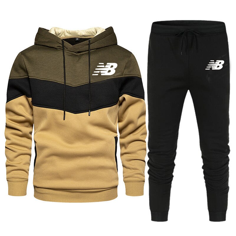 Men's Sportswear Brand High Quality Fashion Hoodie And Sweatpants Two Piece Winter Outdoor Sweatshirt Jogging Pants Casual Pants