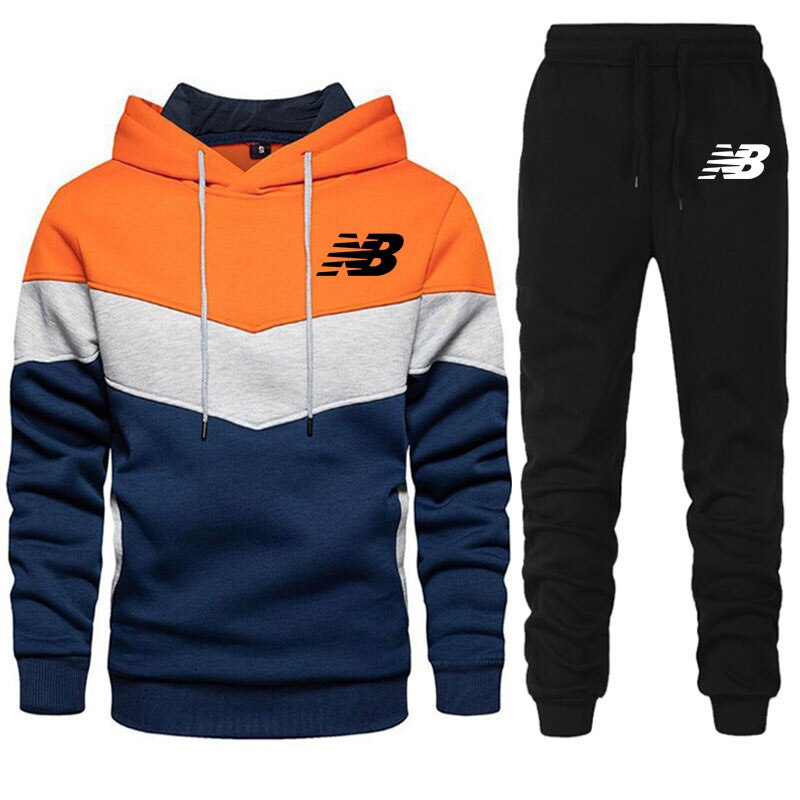 Men's Sportswear Brand High Quality Fashion Hoodie And Sweatpants Two Piece Winter Outdoor Sweatshirt Jogging Pants Casual Pants