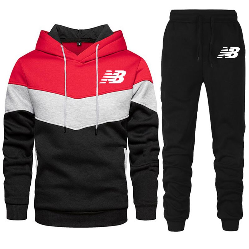 Men's Sportswear Brand High Quality Fashion Hoodie And Sweatpants Two Piece Winter Outdoor Sweatshirt Jogging Pants Casual Pants