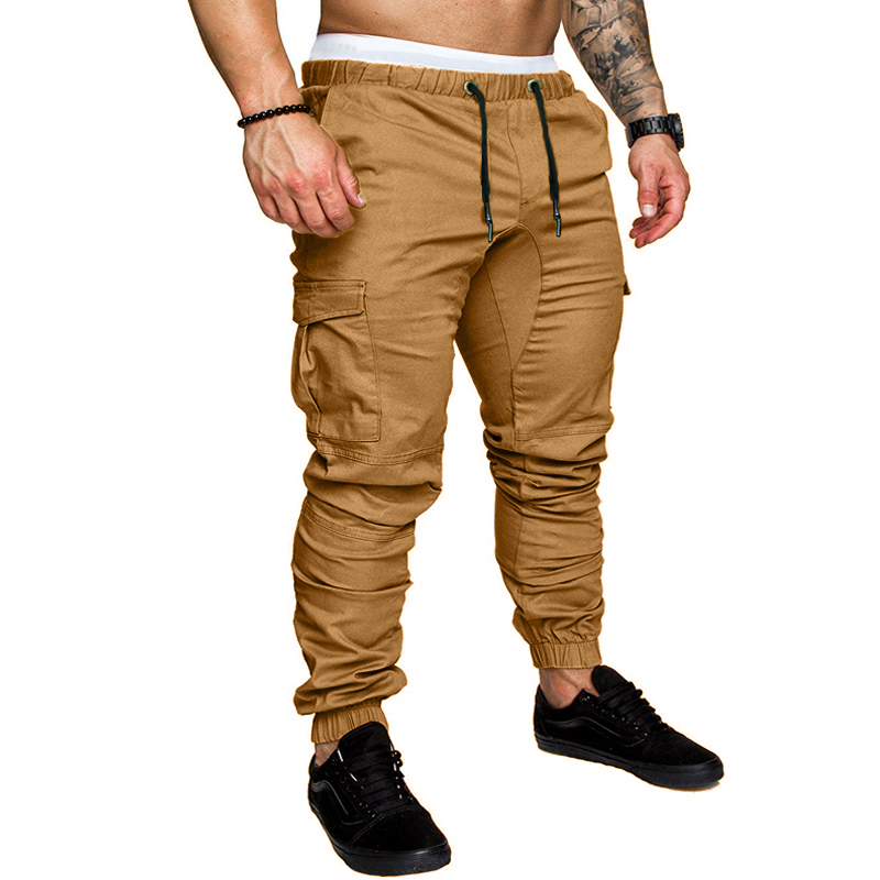 New Fashion Men's Cargo Casual Solid Colors Multi-pocket Trousers Plus Size Joggers Sweatpants Multiple Styles Can Be Selected