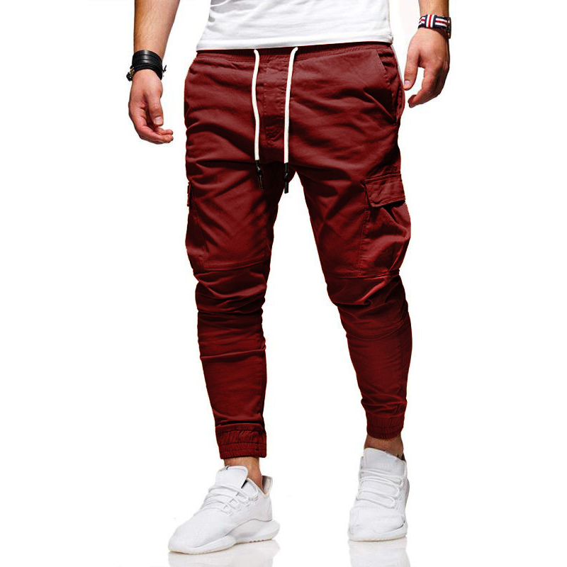 New Fashion Men's Cargo Casual Solid Colors Multi-pocket Trousers Plus Size Joggers Sweatpants Multiple Styles Can Be Selected
