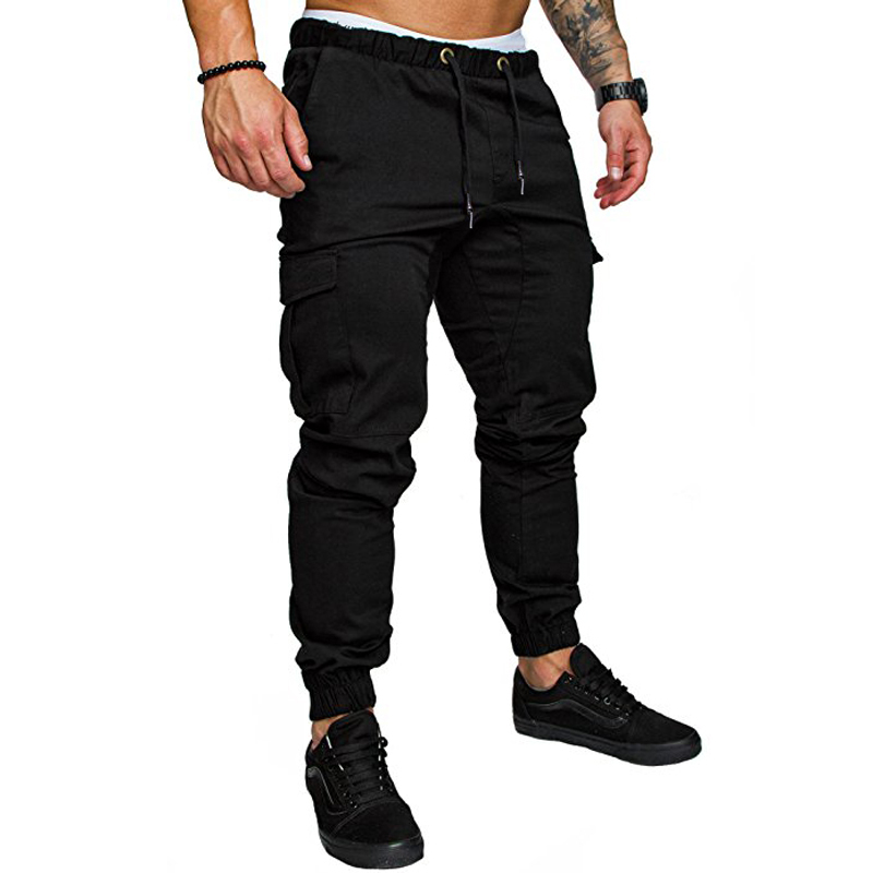 New Fashion Men's Cargo Casual Solid Colors Multi-pocket Trousers Plus Size Joggers Sweatpants Multiple Styles Can Be Selected