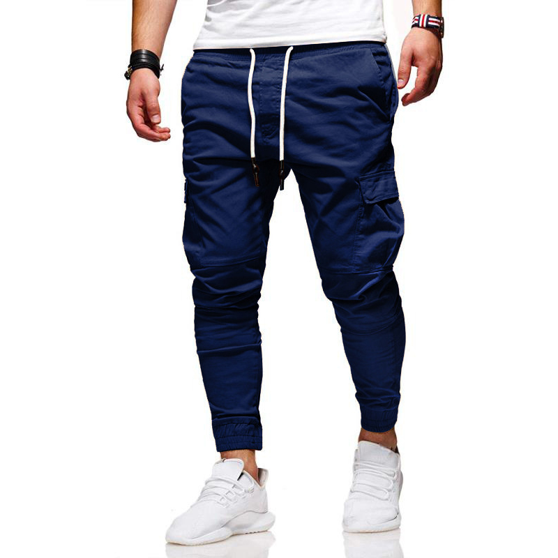 New Fashion Men's Cargo Casual Solid Colors Multi-pocket Trousers Plus Size Joggers Sweatpants Multiple Styles Can Be Selected