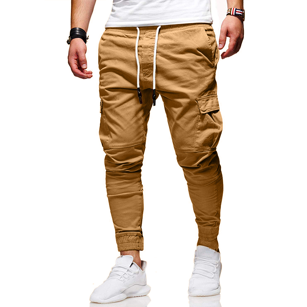 New Fashion Men's Cargo Casual Solid Colors Multi-pocket Trousers Plus Size Joggers Sweatpants Multiple Styles Can Be Selected