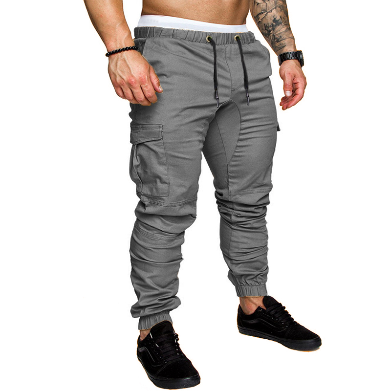 New Fashion Men's Cargo Casual Solid Colors Multi-pocket Trousers Plus Size Joggers Sweatpants Multiple Styles Can Be Selected