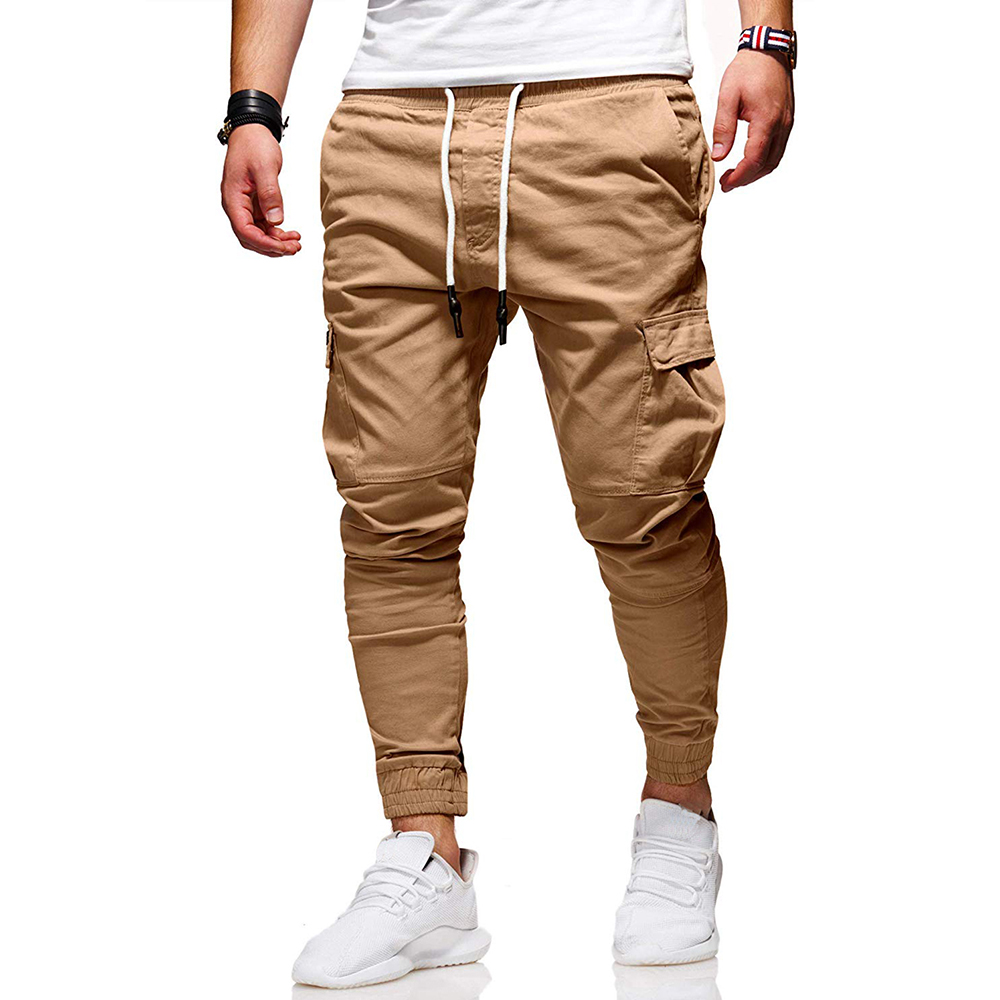 New Fashion Men's Cargo Casual Solid Colors Multi-pocket Trousers Plus Size Joggers Sweatpants Multiple Styles Can Be Selected