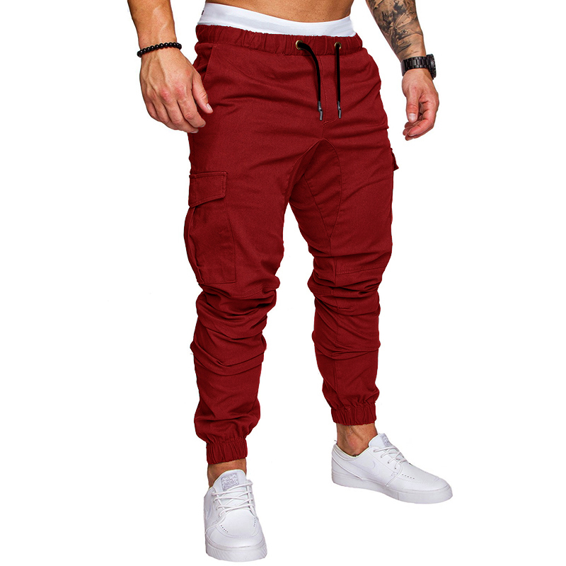 New Fashion Men's Cargo Casual Solid Colors Multi-pocket Trousers Plus Size Joggers Sweatpants Multiple Styles Can Be Selected