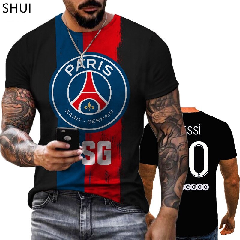 2022 Summer New Men's T-Shirt Paris 3D Printed T-Shirt Men's And Women's Street Fashion Cool Short Seeve T-Shirt XXS-6XL