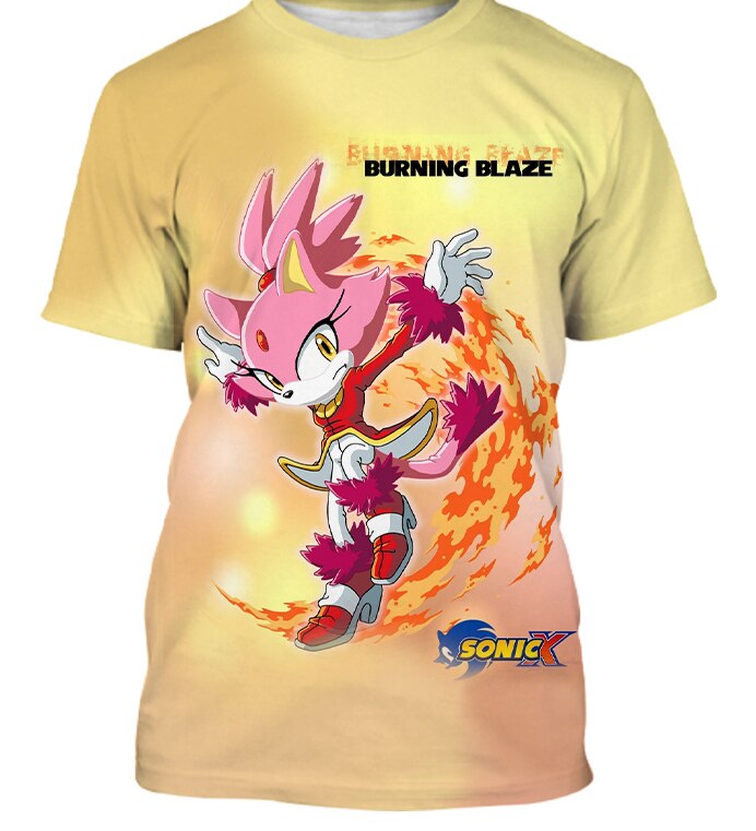 Sonic 2 Kids T-Shirts Children Tops Clothes Tee Baby Boys Girls Sonic Short Sleeve Tshirt 4-14 Years Old baby Child Clothing