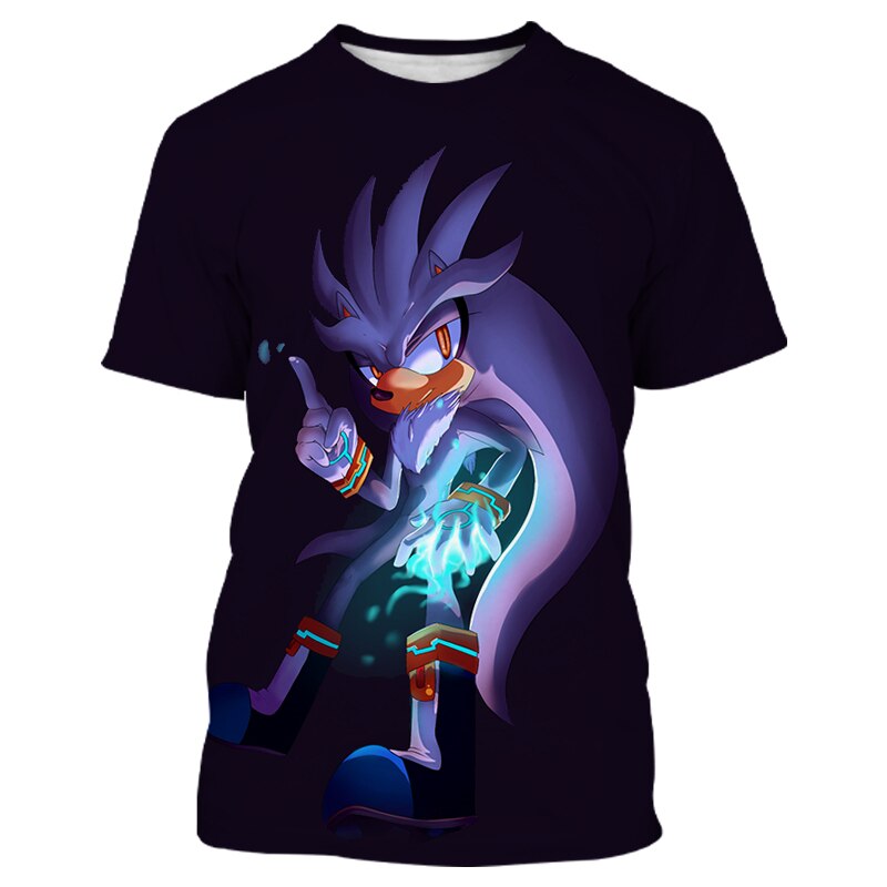 Sonic 2 Kids T-Shirts Children Tops Clothes Tee Baby Boys Girls Sonic Short Sleeve Tshirt 4-14 Years Old baby Child Clothing