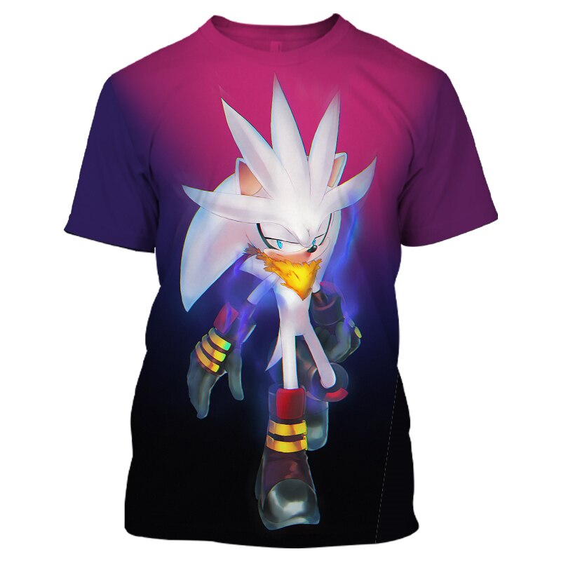 Sonic 2 Kids T-Shirts Children Tops Clothes Tee Baby Boys Girls Sonic Short Sleeve Tshirt 4-14 Years Old baby Child Clothing