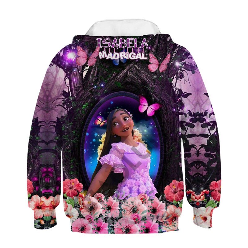 Disney Encanto Beautiful Mirabel and Isabella 3D Print Children Long Sleeve Hoodies And Sweatshirt Spring Fashion Girls Pullover