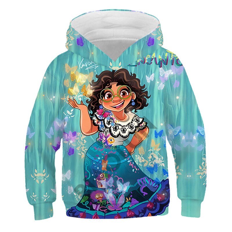 Disney Encanto Beautiful Mirabel and Isabella 3D Print Children Long Sleeve Hoodies And Sweatshirt Spring Fashion Girls Pullover